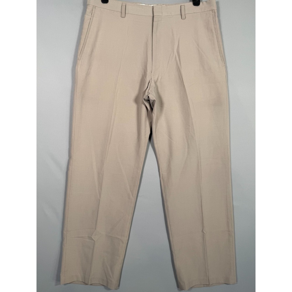 Kenneth Cole Reaction Dress Pants Men 36x30 (36x29.5)‎ Beige Chino Formal